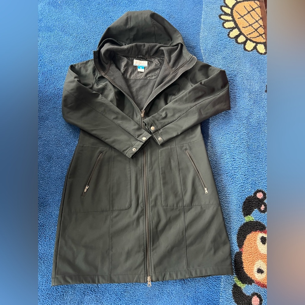 Columbia  Black Hooded Trench Coat